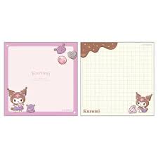 SANRIO ORIGINAL KUROMI SQUARE MEMO PAD CHOCOLATE