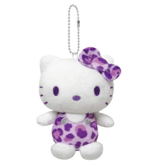 SANRIO ORIGINAL HELLO KITTY MASCOT HOLDER LEOPARD PURPLE