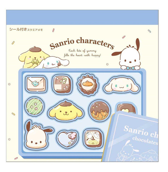 SANRIO ORIGINAL CHARACTERS SQUARE MEMO PAD CHOCOLATE
