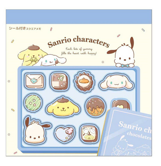SANRIO ORIGINAL CHARACTERS SQUARE MEMO PAD CHOCOLATE