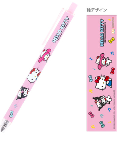 SANRIO ORIGINAL HELLO KITTY 50TH ANNIVERSARY METACIL LIGHT KNOCK PENCIL MY MELODY KUROMI