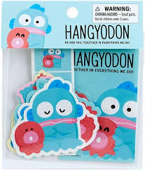 SANRIO JAPAN ORIGINAL HANGYODON THE USUAL TWO STICKERS SET