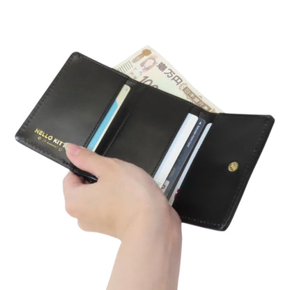 SANRIO HELLO KITTY QUILTED TRIFOLD WALLET (BLACK)