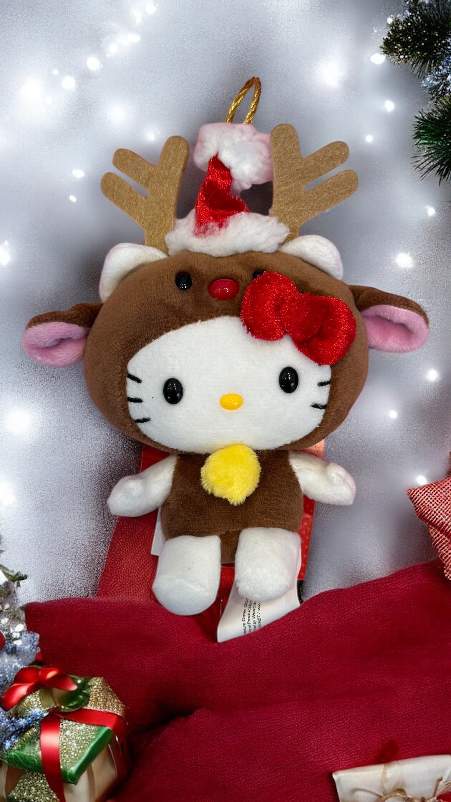 SANRIO HELLO KITTY MASCOT  / PLUSH ORNAMENT REINDEER KT