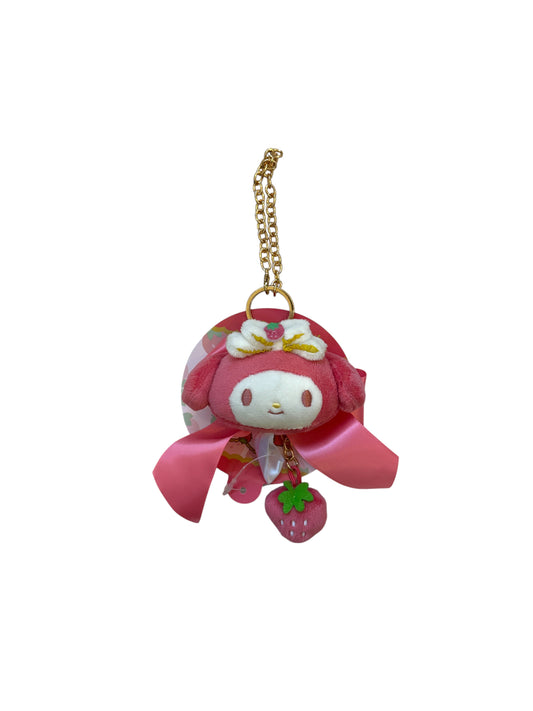 SANRIO ORIGINAL MY MELODY PLUSH KEYCHAIN CHARM (STRAWBERRY NEWS 50TH ANNIVERSARY)
