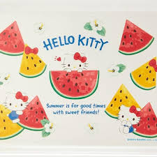 SANRIO JAPAN ORIGINAL HELLO KITTY MINI TRAY COLORFUL FRUIT DESIGN