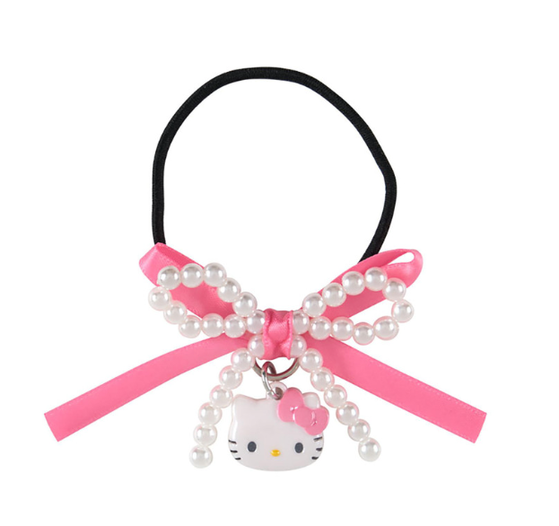 SANRIO ORIGINAL HELLO KITTY KIDS HAIR TIE SWAYING CHARM BEAD RIBBON
