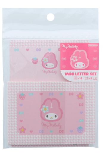 SANRIO ORIGINAL MY MELODY MINI LETTER SET Y2K HOUNDSTOOTH