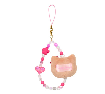 SANRIO HELLO KITTY FACE MASCOT STRAP (SUNTAN)