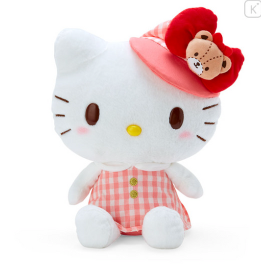 HELLO KITTY GINGHAM CAP PLUSH M