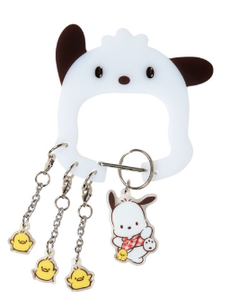 SANRIO ORIGINAL POCHACCO ACRYLIC CARABINER KEYCAIN POCHACCO LOVES PEE-CHANS