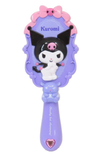 SANRIO JAPAN ORIGINAL KUROMI HAIR BRUSH GLITTER HEART