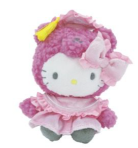 HELLO KITTY BEAN DOLL PINK BEAR GRADUATION