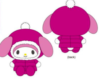 SANRIO MY MELODY HOODED PUFFER JACKET 8 INCHES PLUSH