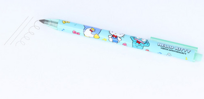 SANRIO ORIGINAL HELLO KITTY 50TH ANNIVERSARY METACIL LIGHT KNOCK PENCIL TUXEDOSAM HANGYODON