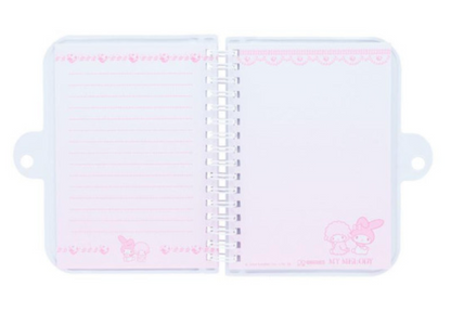 SANRIO ORIGINAL MY MELODY & MY SWEET PIANO Y2K BALLET CORE RING NOTEBOOK WITH HEART PADLOCK