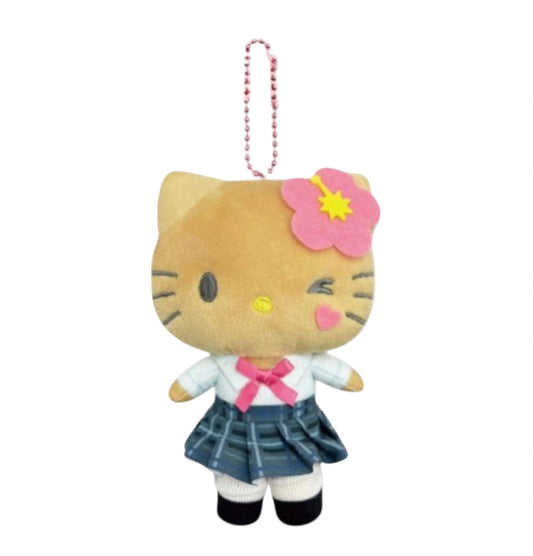 SANRIO HELLO KITTY SUNTAN UNIFORM BALL CHAIN MASCOT POUCH