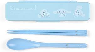 SANRIO JAPAN ORIGINAL CINNAMOROLL CHOPSTICK AND SPOON SET WITH CASE