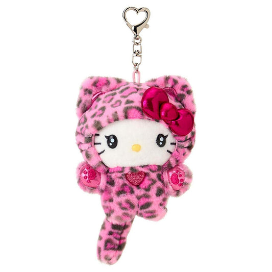 SANRIO ORIGINAL HELLO KITTY MASCOT HOLDER LEOPARD GAL CAT PINK