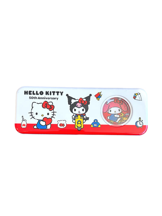 SANRIO 50TH CHARACTERS TIN PENCIL BOX