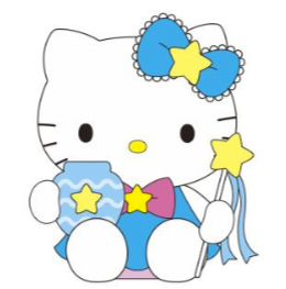 HELLO KITTY 8 IN PLUSH AQUARIUS ZODIAC