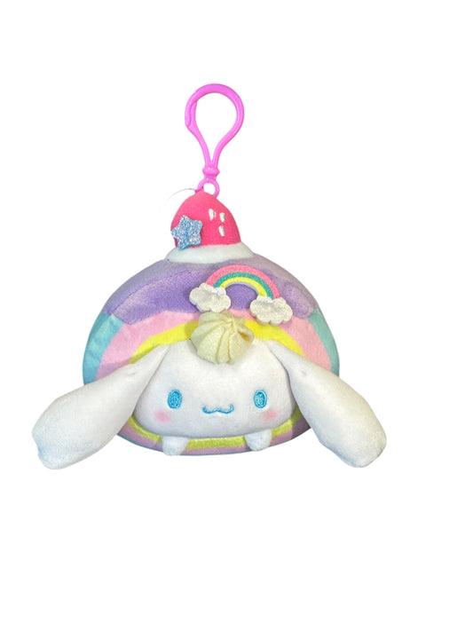 SANRIO CINNAMOROLL SWISS ROLL MASCOT CLIP ON COLORFUL CUTE SWEETS