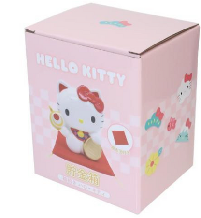 SANRIO ORIGINAL HELLO KITTY PIGGY BANK CERAMIC LUCKY INVITATION