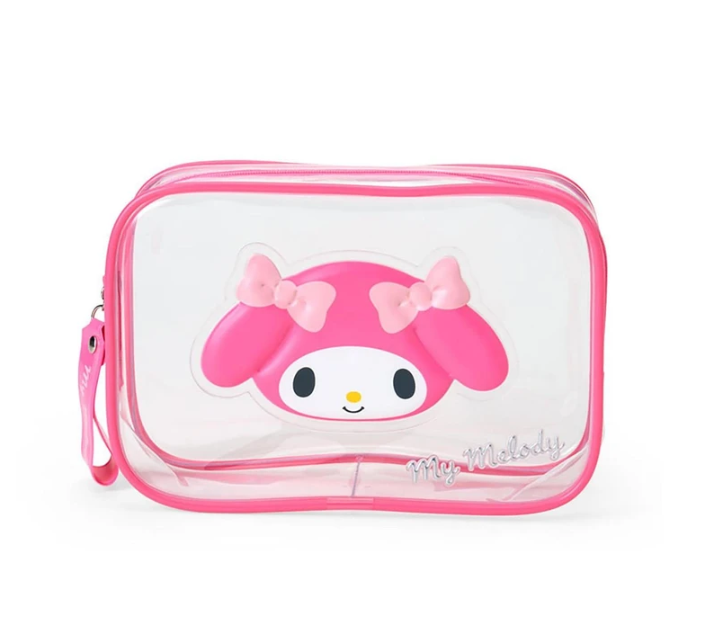 SANRIO ORIGINAL MY MELODY CLEAR POUCH PUFFY FACE