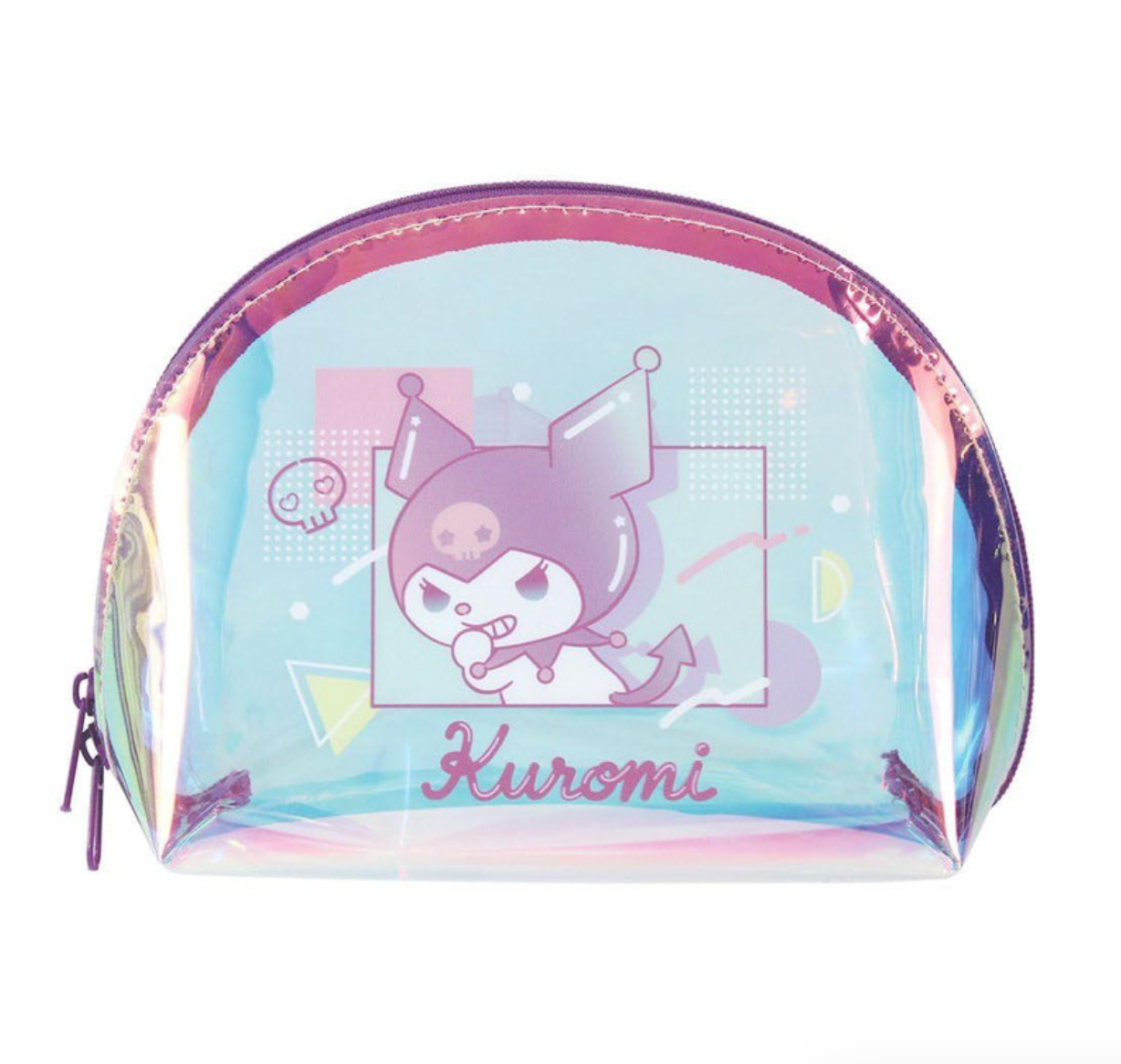 SANRIO ORIGINAL KUROMI AURORA CLEAR COSMETIC POUCH