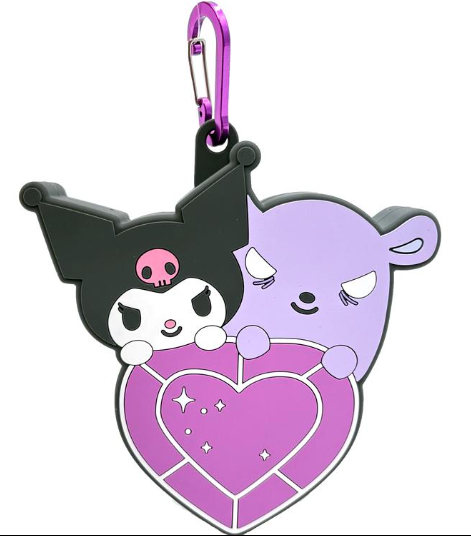 SANRIO ORIGINAL KUROMI X BAKU SILICONE POUCH WITH CARABINER