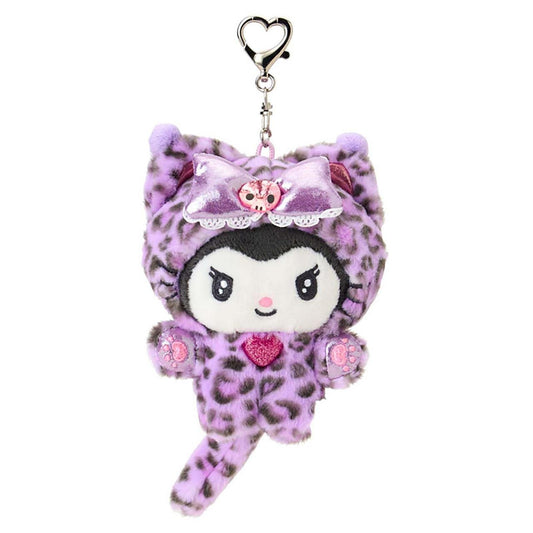 SANRIO ORIGINAL KUROMI MASCOT HOLDER LEOPARD GAL CAT PURPLE