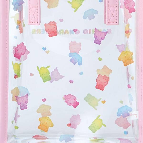 SANRIO JAPAN ORIGINAL GUMMY CANDY TWO WAY CLEAR TOTE BAG