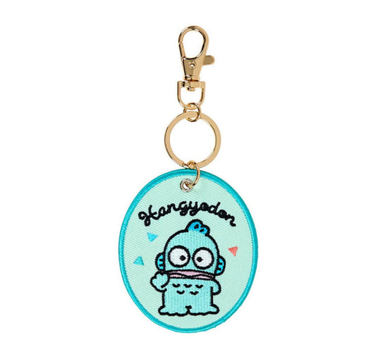 SANRIO HANYODON EMBROIDERED PATCH KEYCHAIN