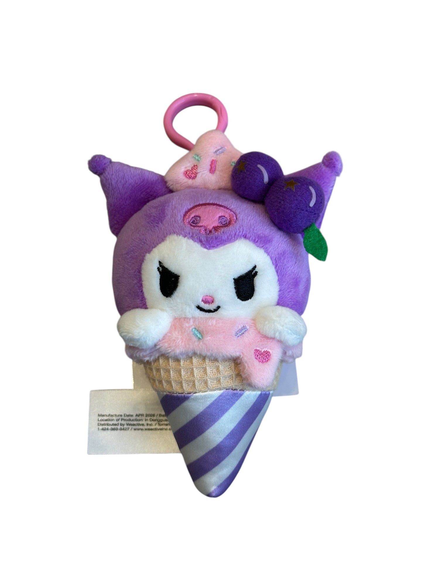SANRIO KUROMI MASCOT CLIP ICE CREAM