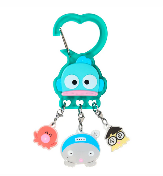 SANRIO ORGINAL HANGYODON CARABINER KEYCHAIN TOGETHER WITH FAVORITE FRIENDS