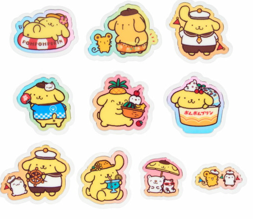 SANRIO ORIGINAL POMPOMPURIN STICKER CREAM SODA