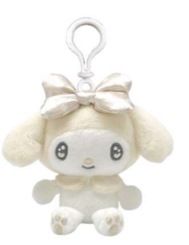 SANRIO MY MELODY MASCOT CLIP / PLUSH WHITE  FAVORITE COLOR KU