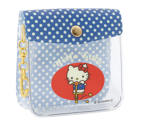 SANRIO ORIGINAL HELLO KITTY SQUARE MINI CLEAR POUCH VINAGE RETRO