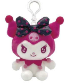 SANRIO KUROMI MASCOT CLIP / PLUSH PINK FAVORITE COLOR KU