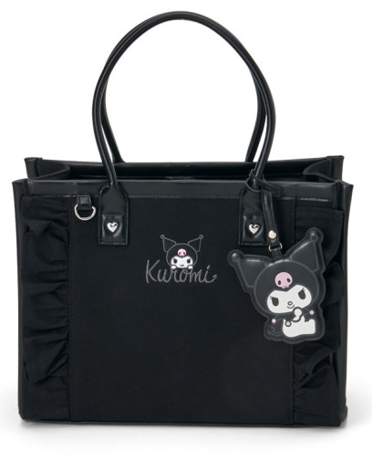 SANRIO ORIGINAL KUROMI SQUARE TOTE BAG WITH CHARM