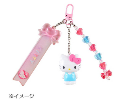 SANRIO JAPAN ORIGINAL HELLO KITTY CUSTOM KEY CHAIN CLEAR AND PLUMP 3D