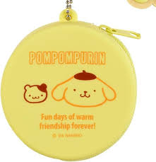 SANRIO JAPAN ORIGINAL POMPOMPURIN MINI CASE WITH KEYCHAIN