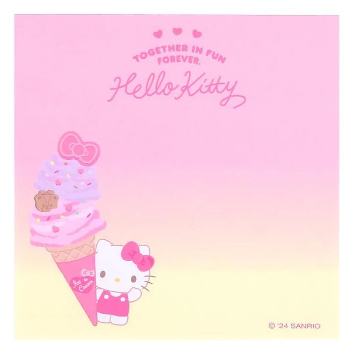 SANRIO HELLO KITTY ICE CREAM MEMO PAD KT