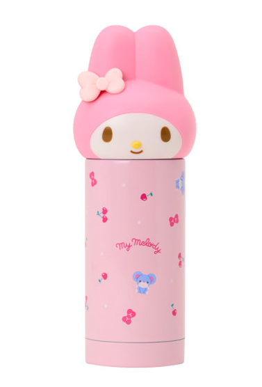 SANRIO ORIGINAL MY MELODY FACE SHAPED STAINLESS STEEL BOTTLE