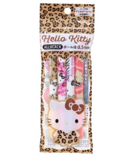 SANRIO ORIGINAL HELLO KITTY BALLPOINT PEN LEOPARD (SET OF 4)