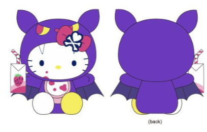 SANRIO HELLO KITTY TOKIDOKI HALLOWEEN BEAN DOLL BAT