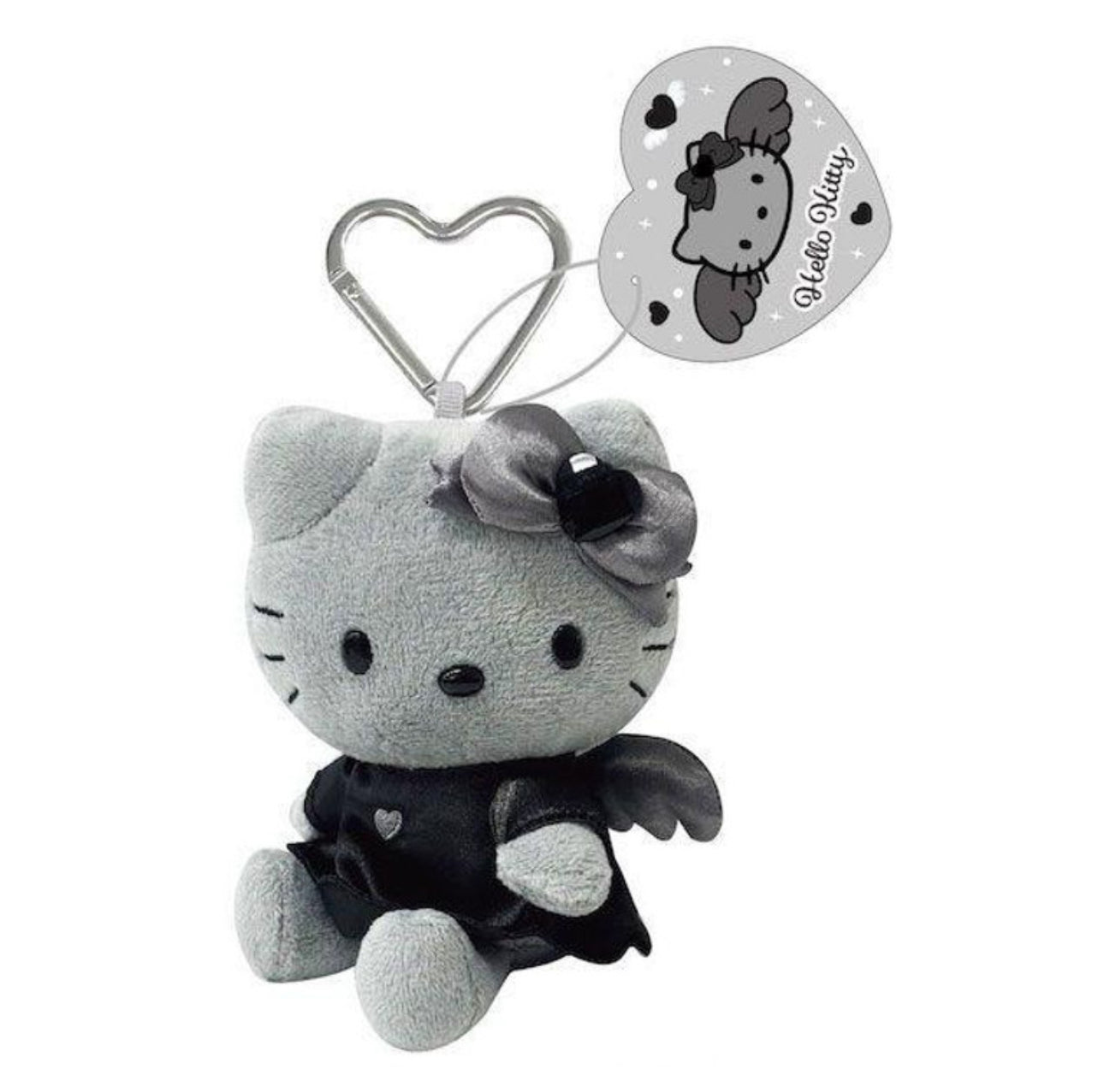 SANRIO HELLO KITTY ANGEL MASCOT KEY HOLDER GRAY