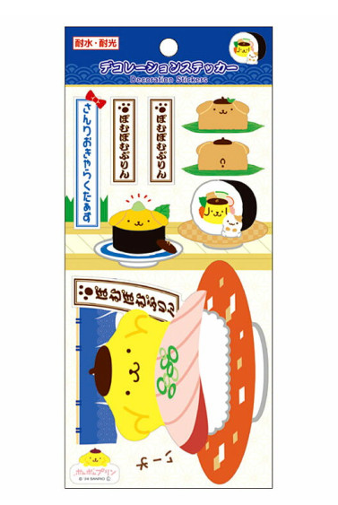 SANRIO ORIGINAL POMPOMPURIN SUSHI DECORATION VINYL STICKER