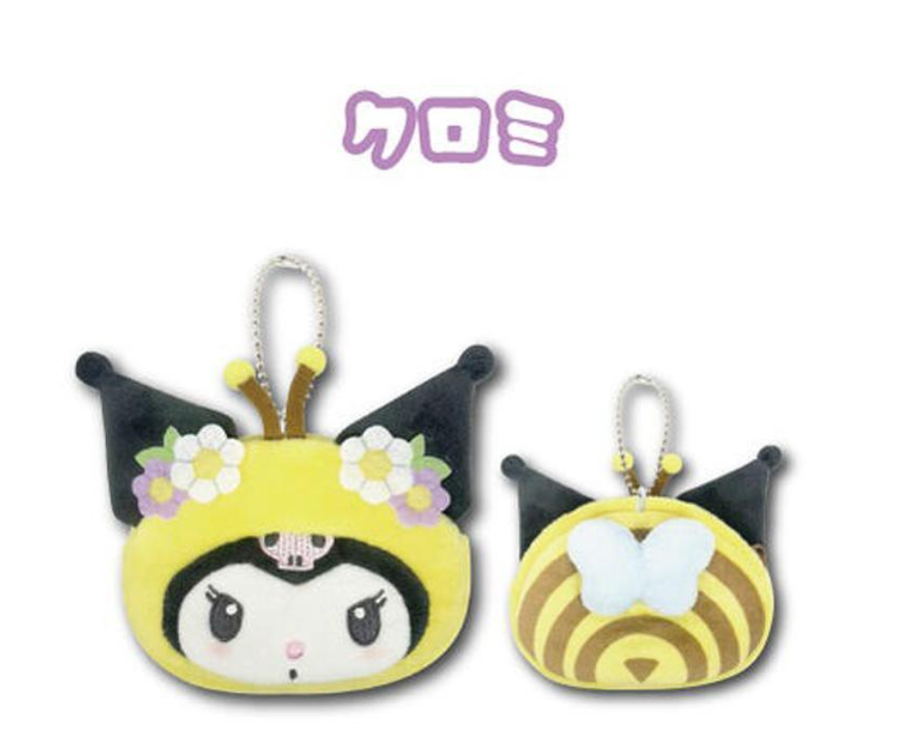 SANRIO ORIGINAL KUROMI BEE MINIATURE FACE POUCH