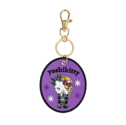 SANRIO YOSHIKITTY EMBROIDERED PATCH KEYCHAIN